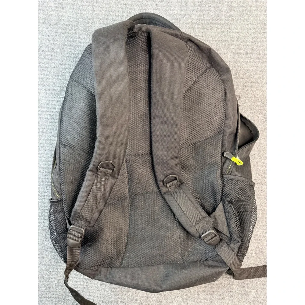 TekSport Backpack Black Neon Green Multi-Pocket Travel School Bag Utility Hiking